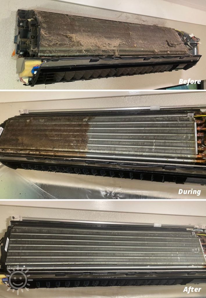 Air Conditioning Cleaning Atherton Before & After - Sunshine Tablelands